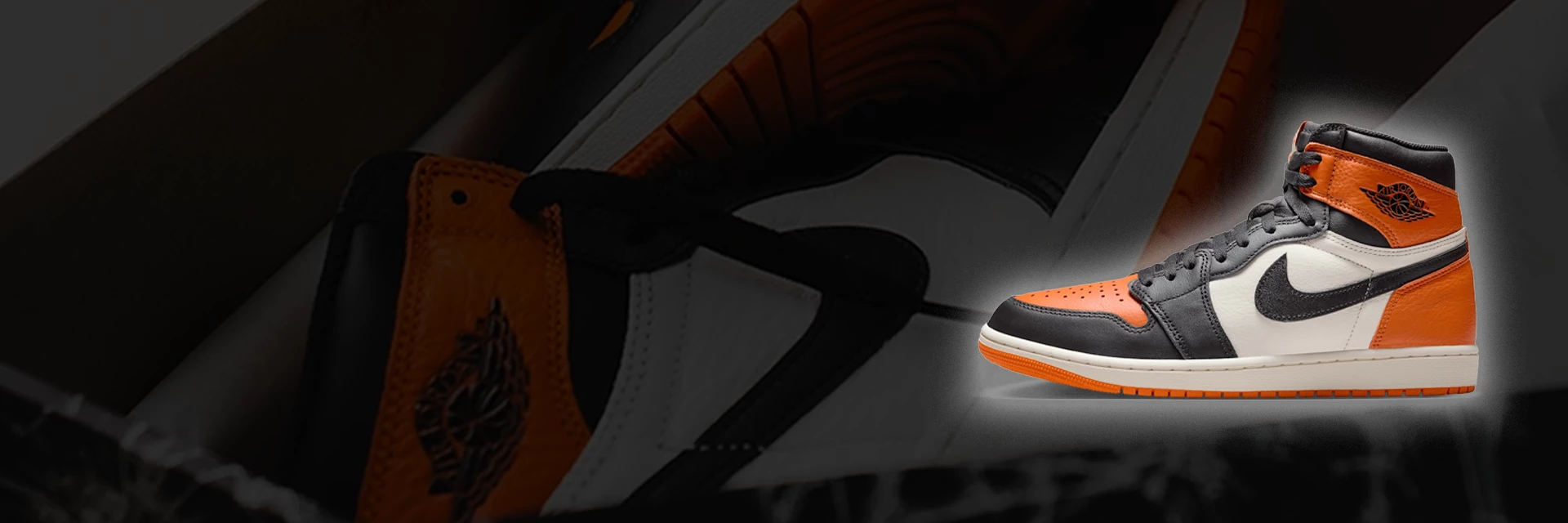 Den Air Jordan 1 Retro High OG Shattered Backboard gibts jetzt bei Asphaltgold mit 22% off für 148€!