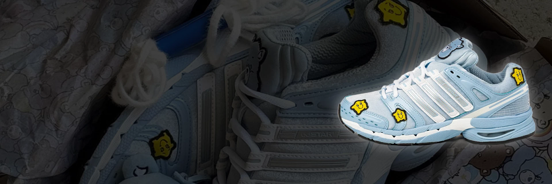 The Care Bears x adidas Adistar 5 in all sizes!