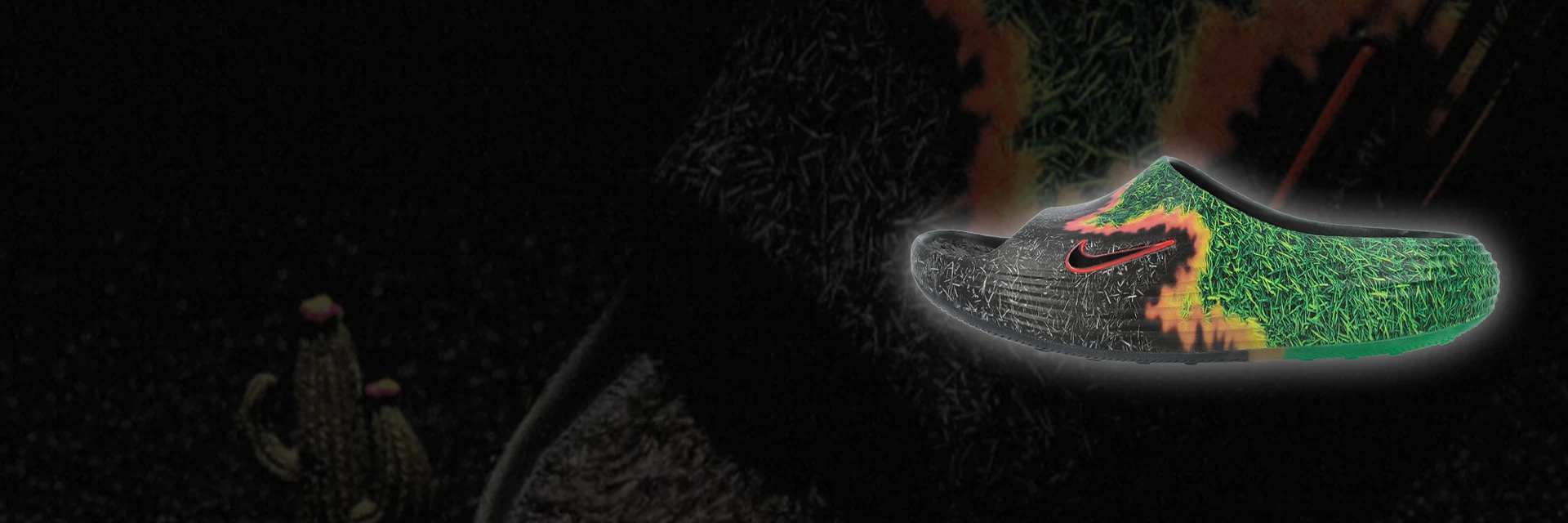 Nike ReactX Rejuven8 Slide QS .Swoosh Touch Grass via Overkill