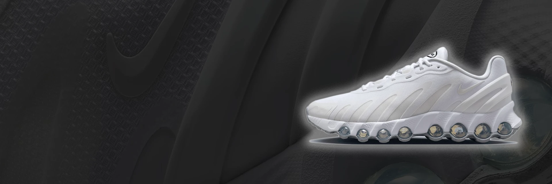 The Air Max Dn8 All White is back online in all sizes!