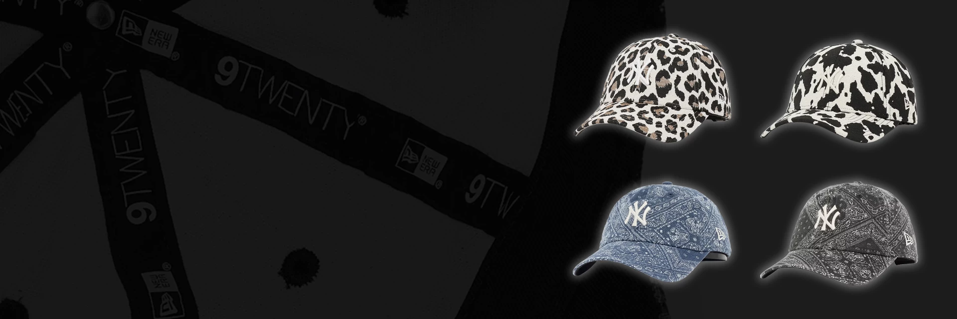 Cool New Era caps via Solebox with animal & bandana print!