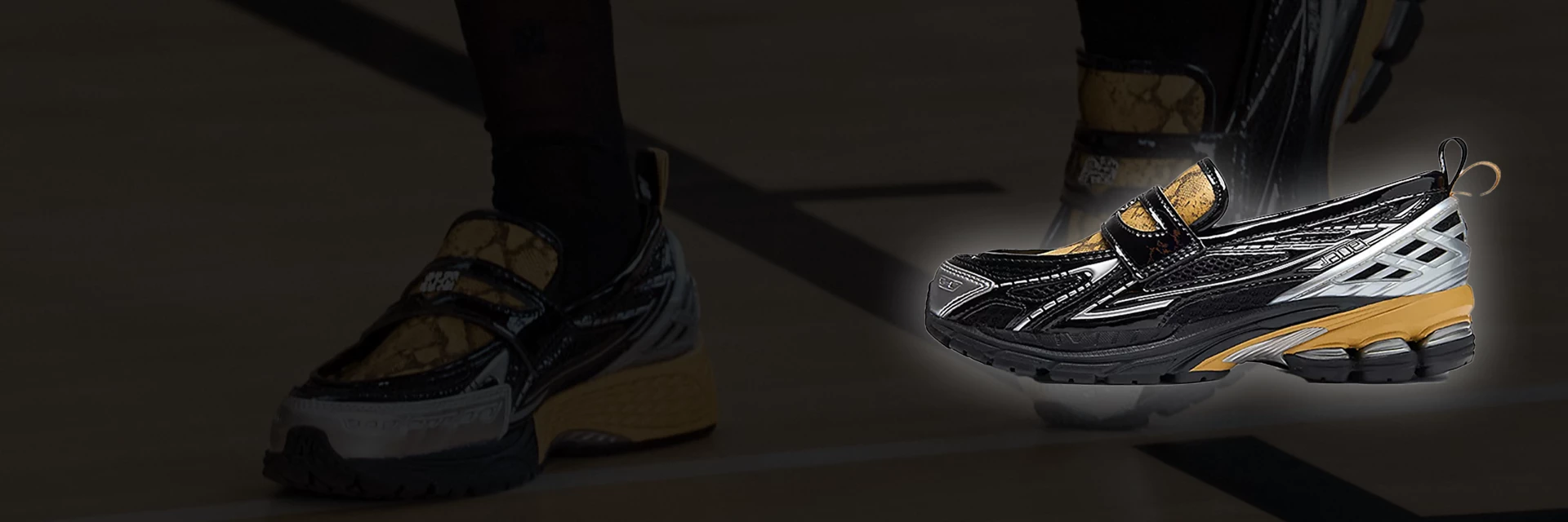 Der GANNI x New Balance Loafer im Animal-Print ist noch in vielen Größen verfügbar!