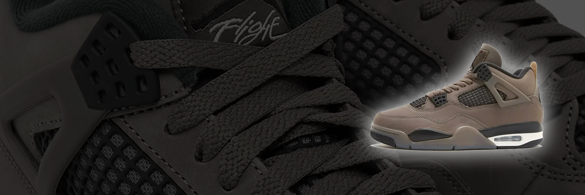 Der Jordan 4 Cave Stone in allen Größen am Start via Solebox!
