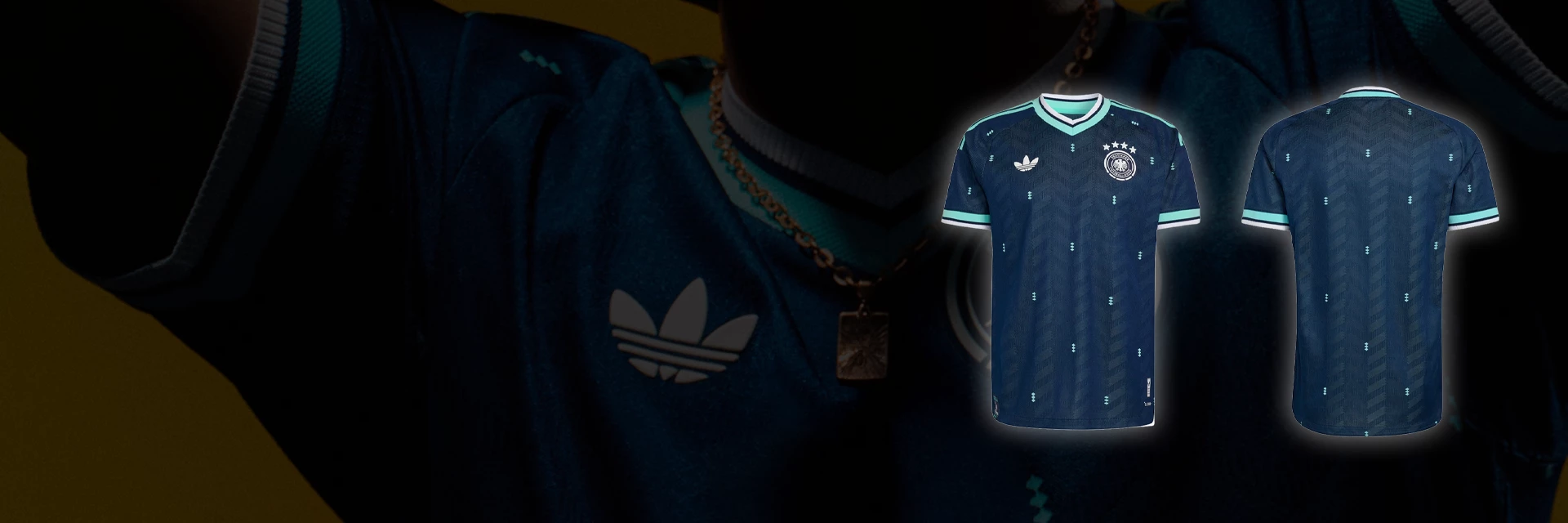 Das Deutschand 2026 Auswärts Trikot jetzt via adidas in allen Größen!
