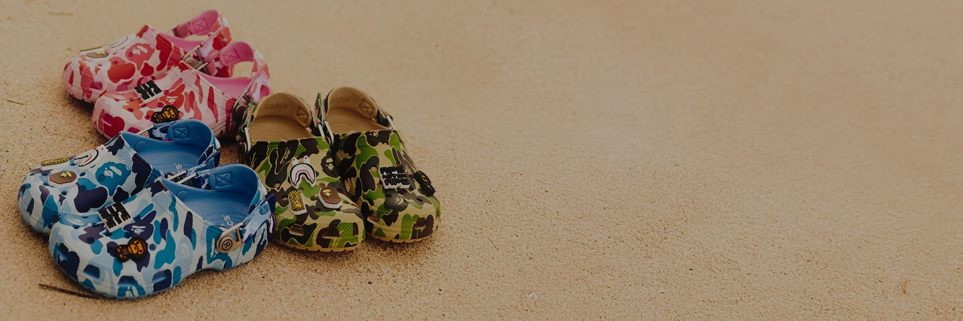 Don't miss any important information on the BAPE x Crocs Clog Pack release with our free app! 