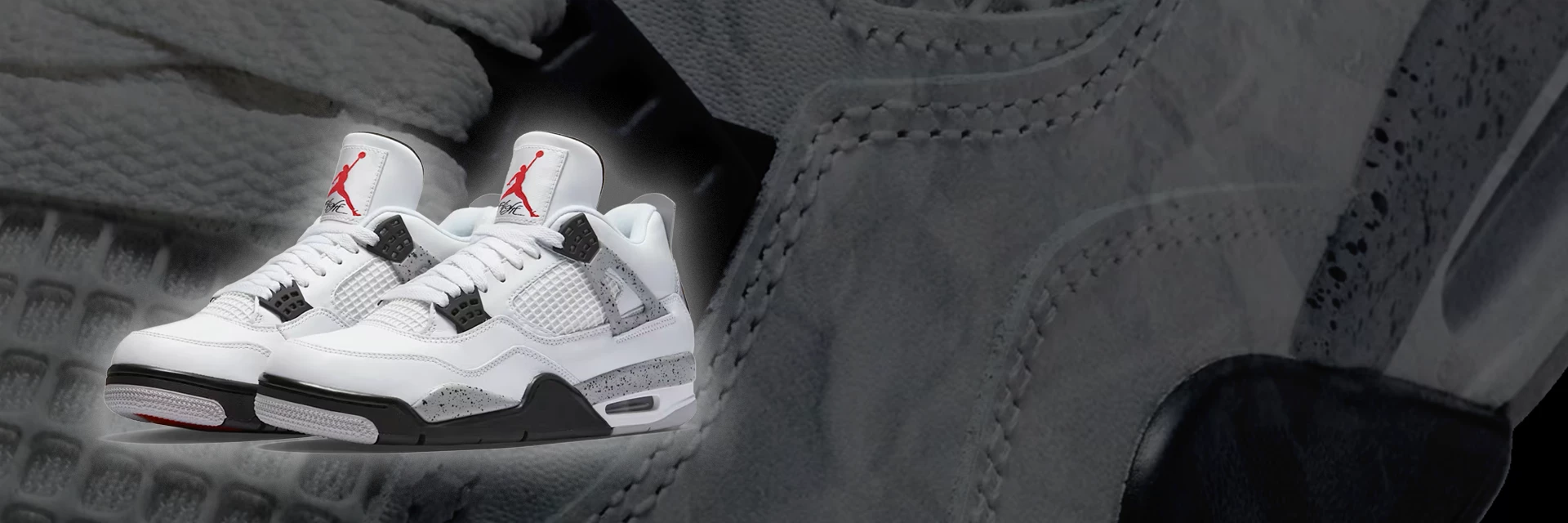 Verpasse keine Infos zum Nike Air Jordan 4 White Cement mit unserer kostenlosen App!