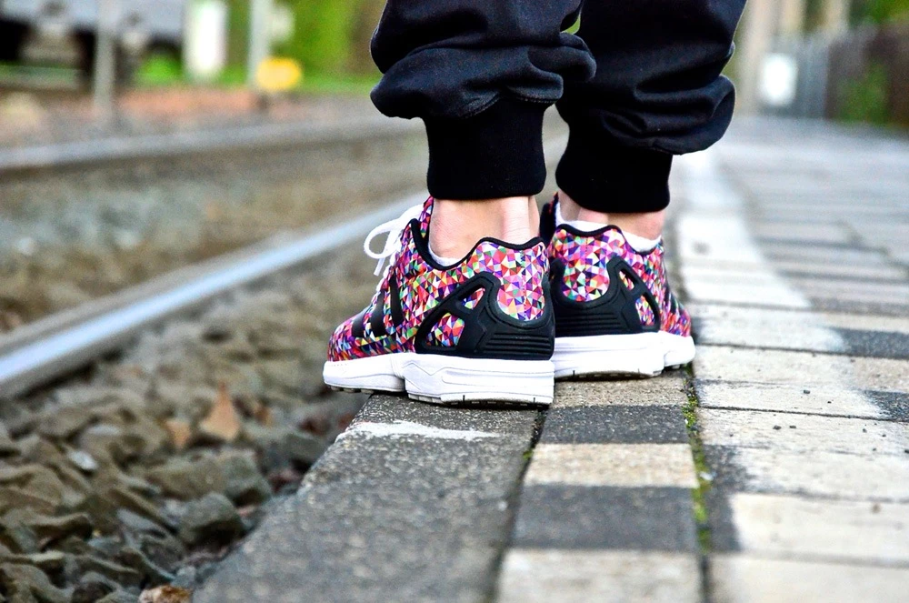 adidas gazelle silver green womens Adidas Zx Flux Torsion Running Shoes Rainbow S77907 Size 5