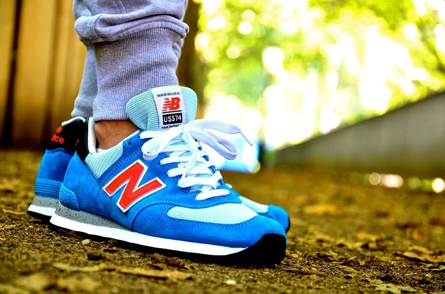 New Balance 574 made in USA on feet Dead Stock