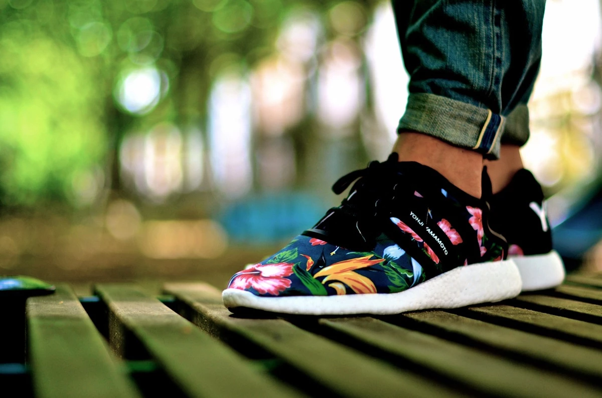 adidas Y 3 Floral Boost on feet Dead Stock