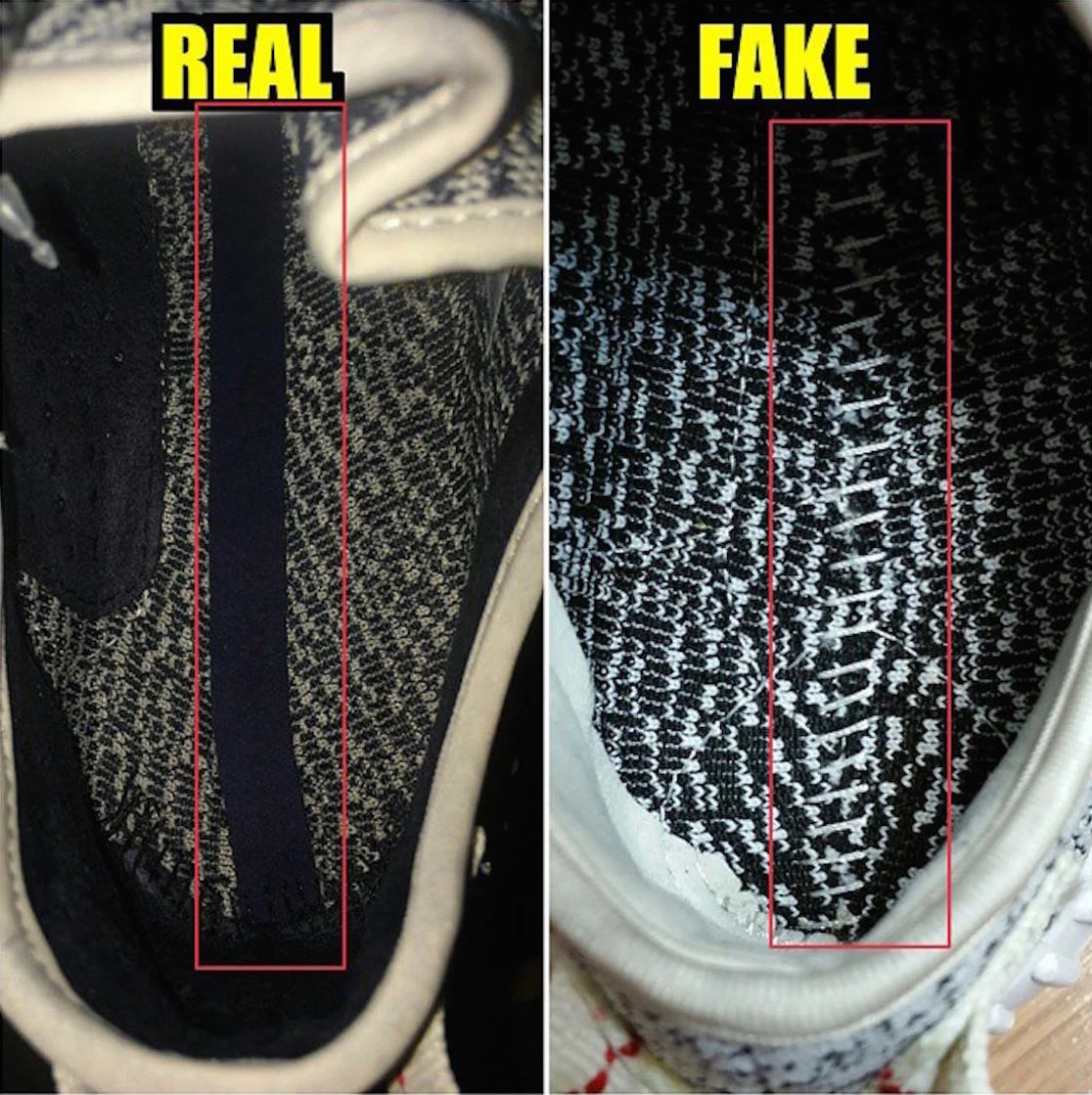 Adidas originals vs fake yeezy hotsell