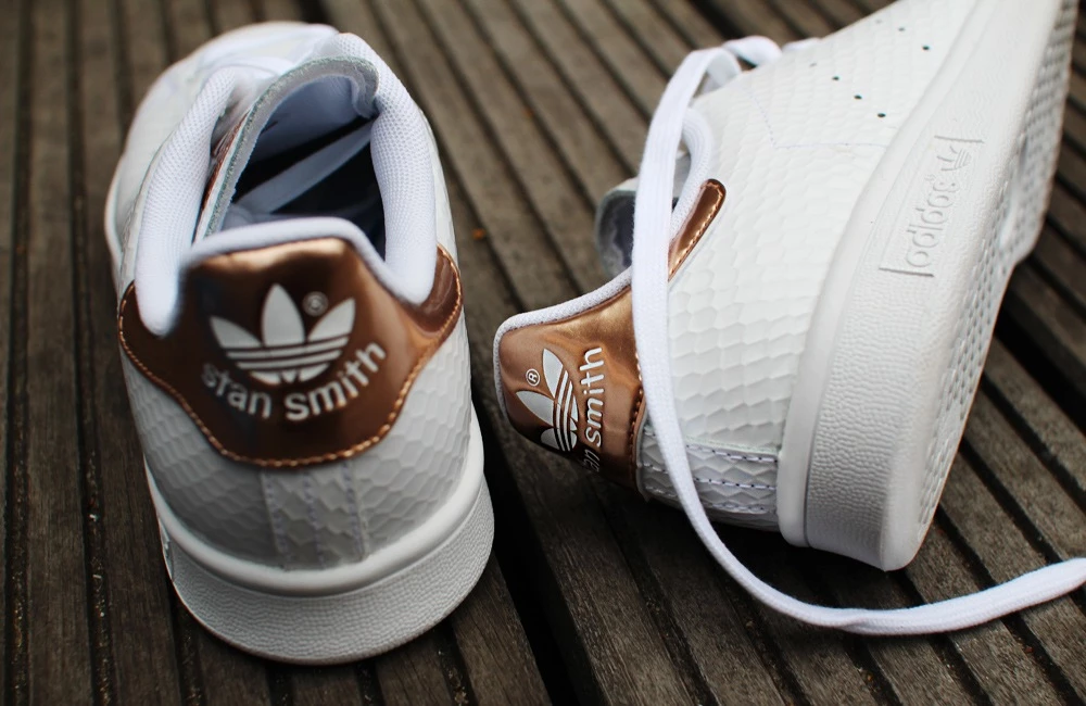 Adidas stan smith rose gold gloss best sale