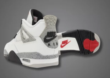 Nike Air Jordan 4 White Cement schräg