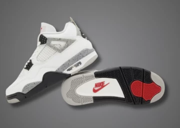 Nike Air Jordan 4 White Cement seitlich