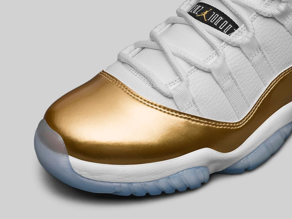 Jordan 11 gold and white hotsell