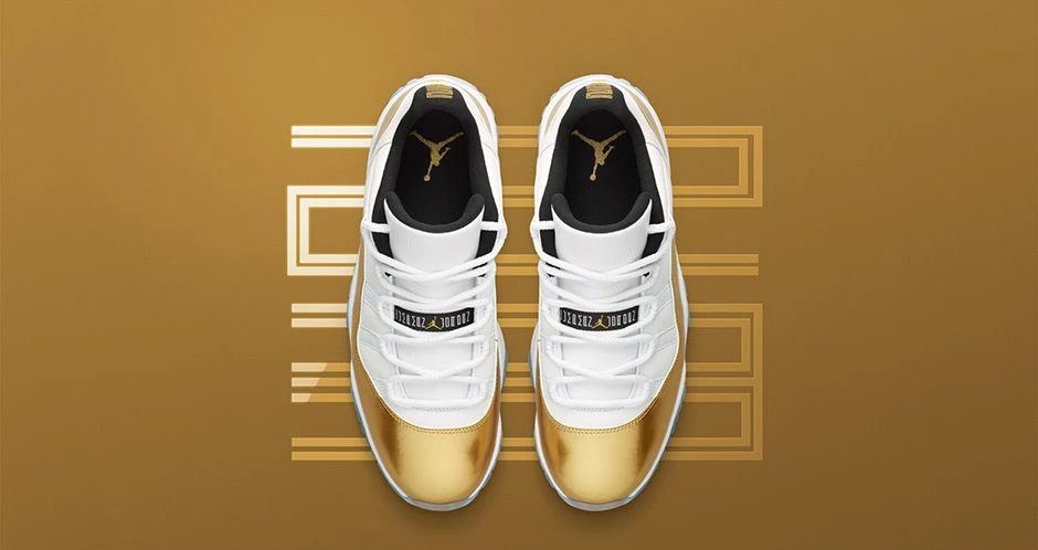 Nike Air Jordan 11 Low Metallic Gold Release notes Dead Stock