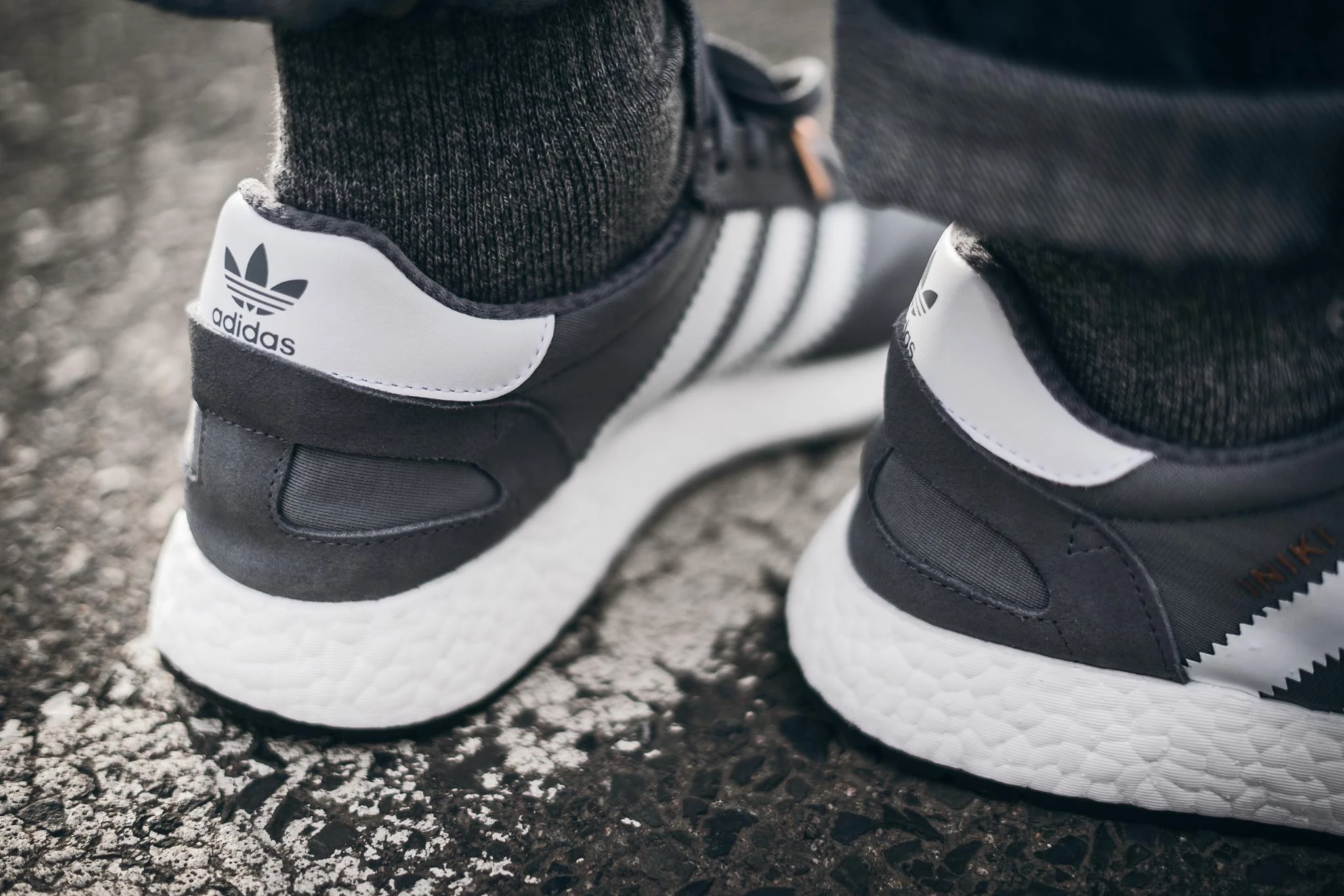 Adidas iniki black and grey hotsell