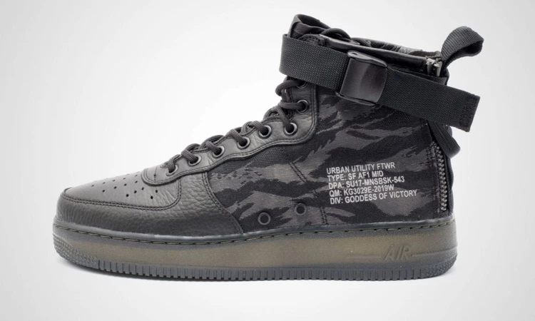 Nike SF Air Force 1 Mid QS Black Camo