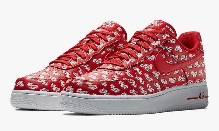 Nike Air Force 1 07 Logo Pack Red Dead Stock