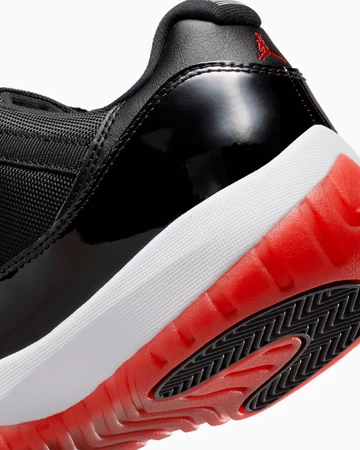 Jordan 11 Low Bred Ferse Details