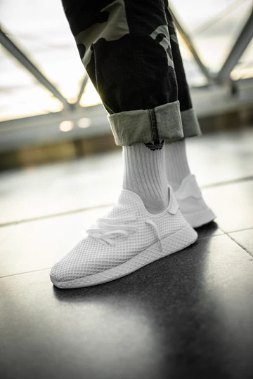 adidas Deerupt Runner All White - on feet