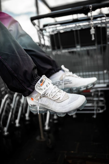 OFF-WHITE x Nike Air VaporMax White - on feet