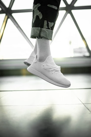 adidas Deerupt Runner All White - on feet