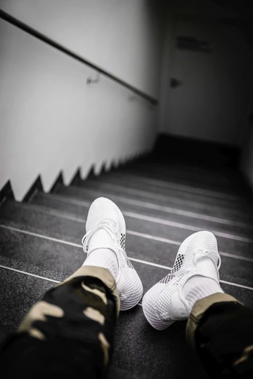 adidas Deerupt Runner All White - on feet