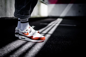 Am Fuß: Nike Air Max 1 Mars Stone