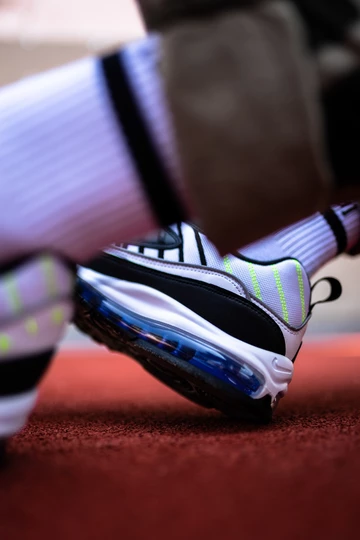 Am Fuß: Nike Air Max 98 Racer Blue
