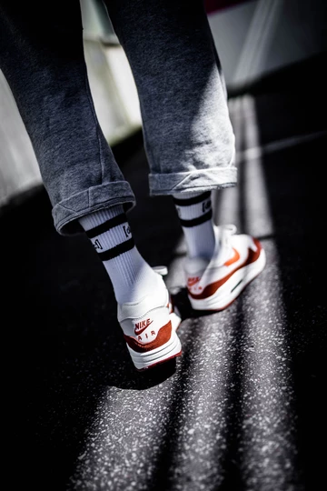 Am Fuß: Nike Air Max 1 Mars Stone