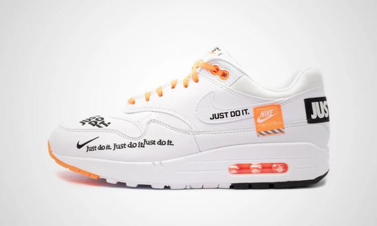 Air max 1 just do it white mens on sale