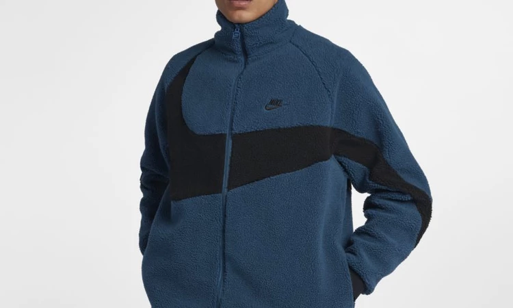 Nike Sportswear Reversible Sherpa Jacket Blue Force