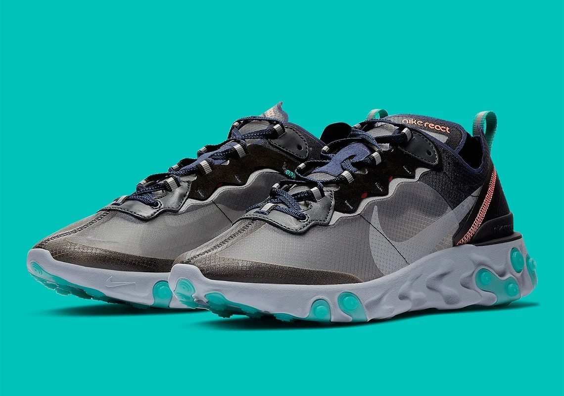 Nike React Element 87 Neptune Green Aq1090 005 Dead Stock