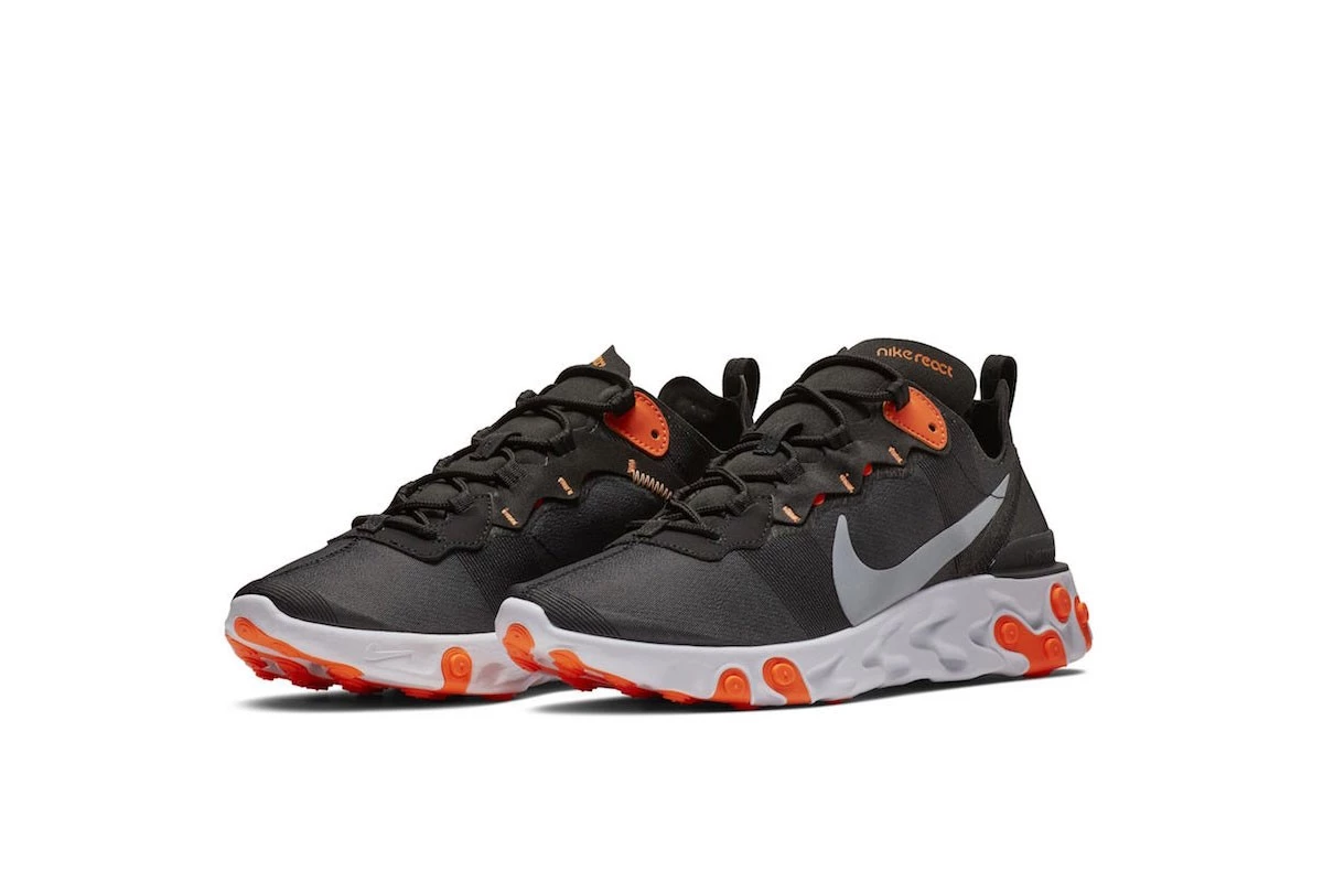 Black and orange nike react on sale