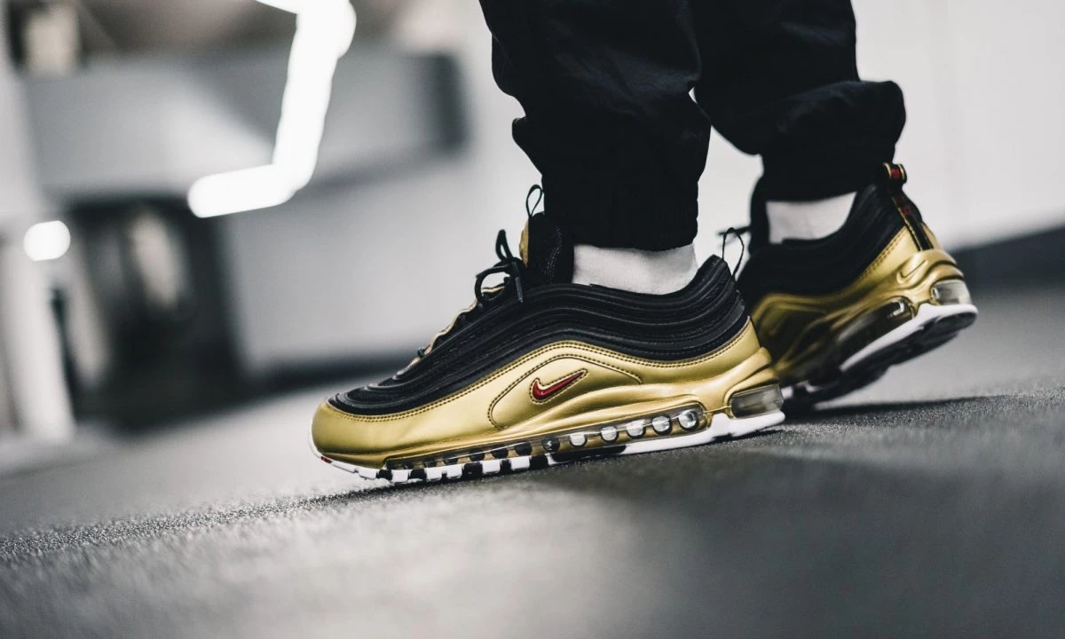 Air max 97 black red gold on sale