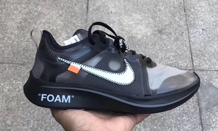 Nike foam off white black hotsell