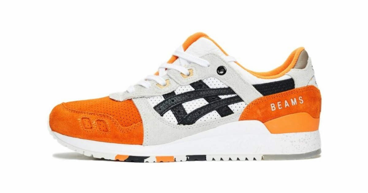 靴 AFEW BEAMS ASICSTIGER GELLYTE3 ORANGEKOI On-Foot Look: Afew x Beams x ASICS GEL-Lyte III 'Orange Koi