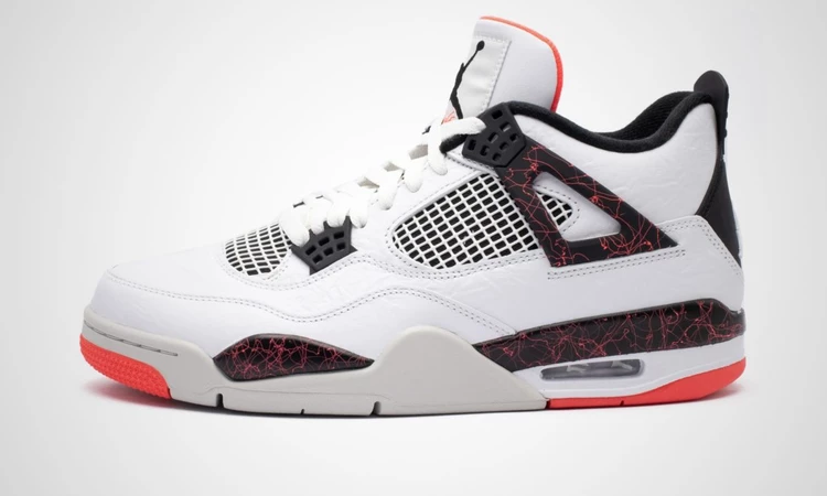 Black white red jordan 4 online