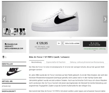 Nike Air Force 1 PRM Big Swoosh - on feet