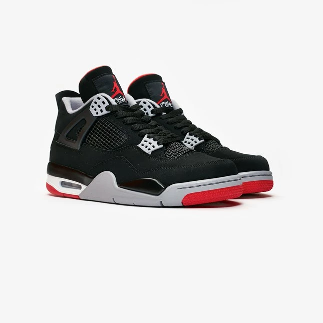 Nike Air Jordan 4 Retro Bred 308497 060 Dead Stock