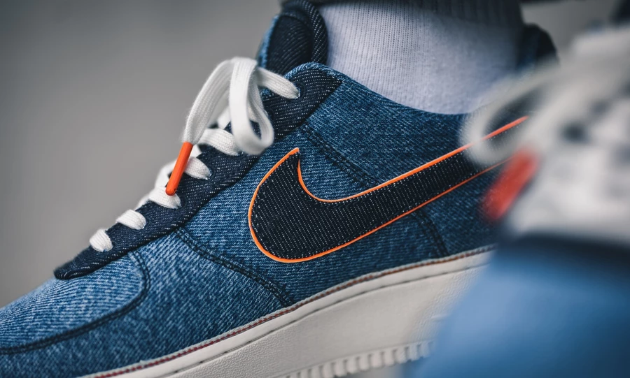 Stonewash blue cheap air force 1