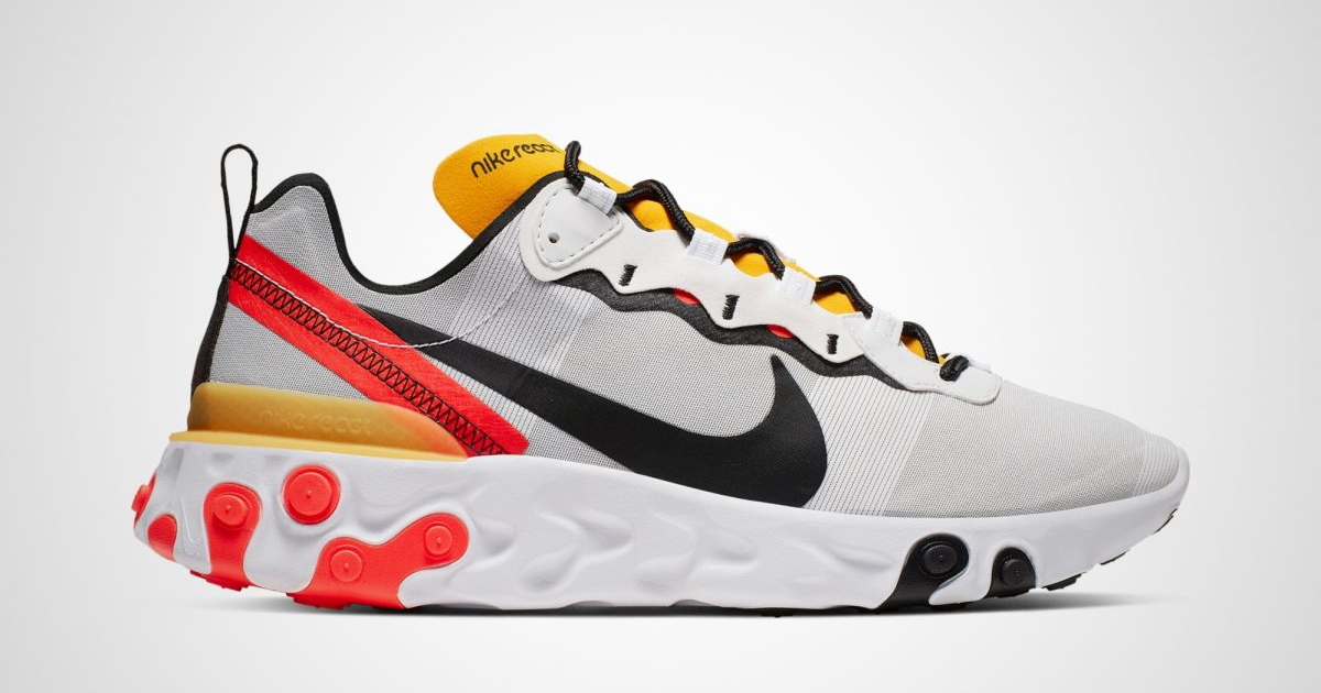 nike react element 55 blanc multicolor