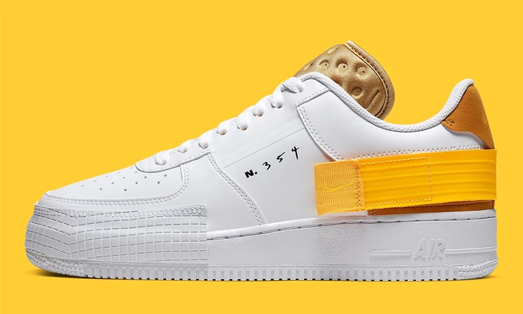 Nike Air Force 1 Low Type University Gold AT7859 100 Dead Stock