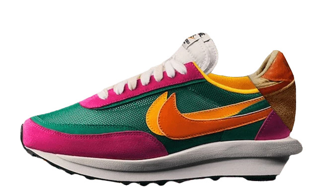 Sacai x Nike LDV Waffle Green Pink Dead Stock