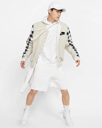 Nike Plaid Bomber Jacket - online now