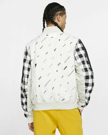 Nike Plaid Bomber Jacket - online now