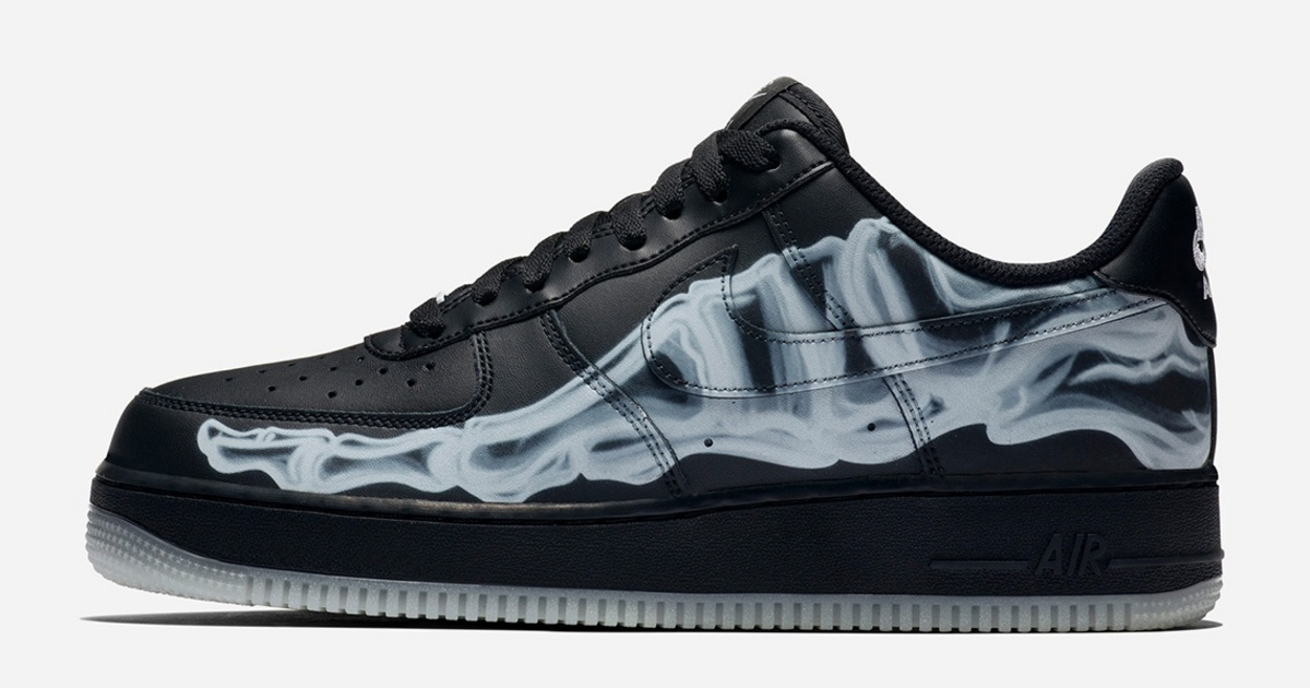 Nike Air Force Black Skeleton BQ7541-001 Dead Stock