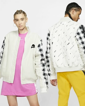 Nike Plaid Bomber Jacket - online now