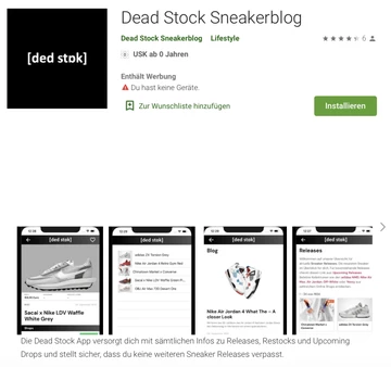 Dead Stock Sneakerblog - die App