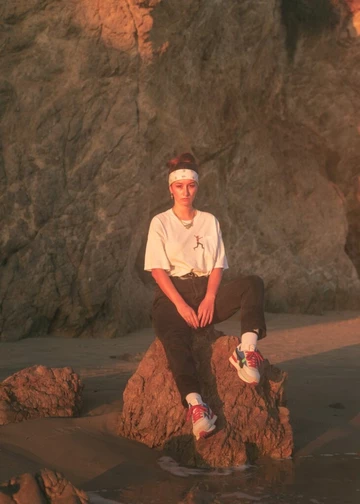 With the Puma Future Rider in Malibu